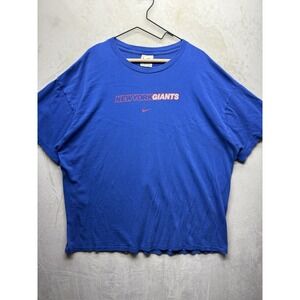 VTG Y2K Nike New York Giants Shirt Mens XXL Blue Center Swoosh NFL Football Tee